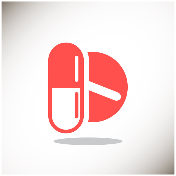Pills and capsules icon - Vektor, kép