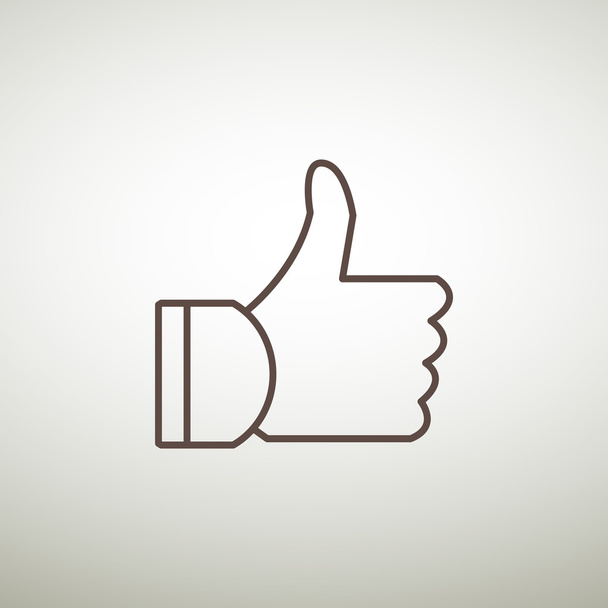 Thumb up web icon - Vector, imagen