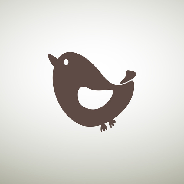 Singing bird simple web icon - Vector, Image