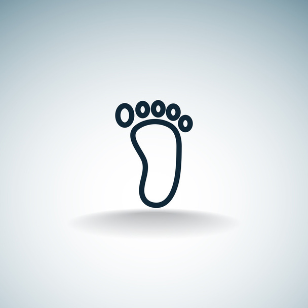 Kale kind voet track - Vector, afbeelding