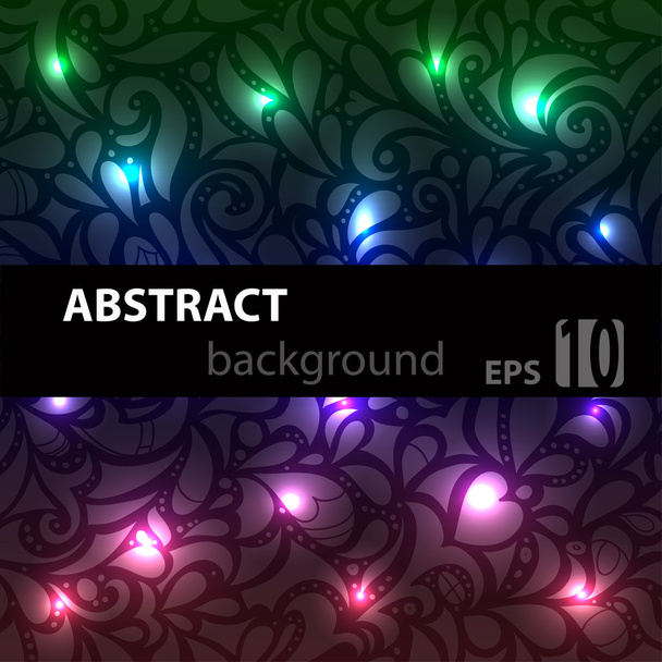 Abstract disco glowing pattern on background. Vector illustration - Вектор, зображення