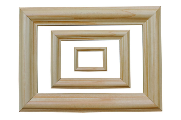 The tilting frame white wood stacked - Photo, Image