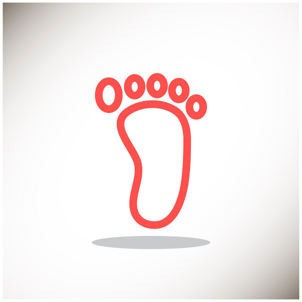 Bare child foot track - Vector, afbeelding