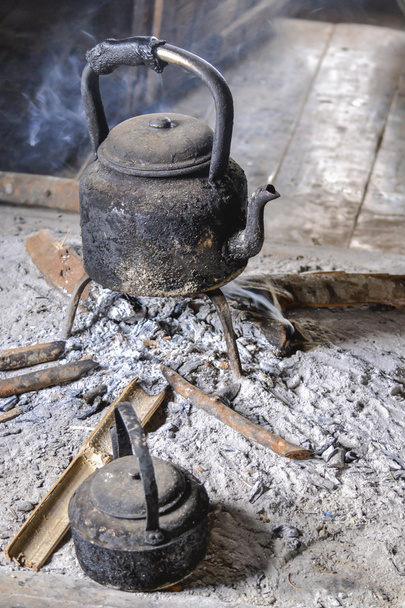 Old pot on fire - Photo, Image