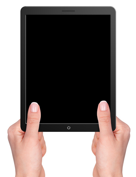 Tablet computer moderno con le mani
 - Foto, immagini