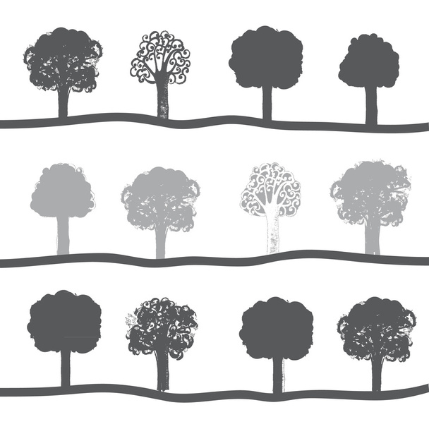 Keine monochromen Bäume von Landschaftsikonen - Vektor, Bild