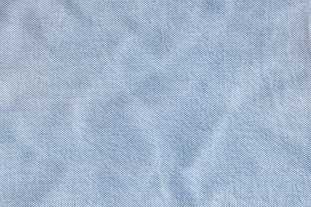 Denim azul pálido arrugado textura grunge
 - Foto, Imagen