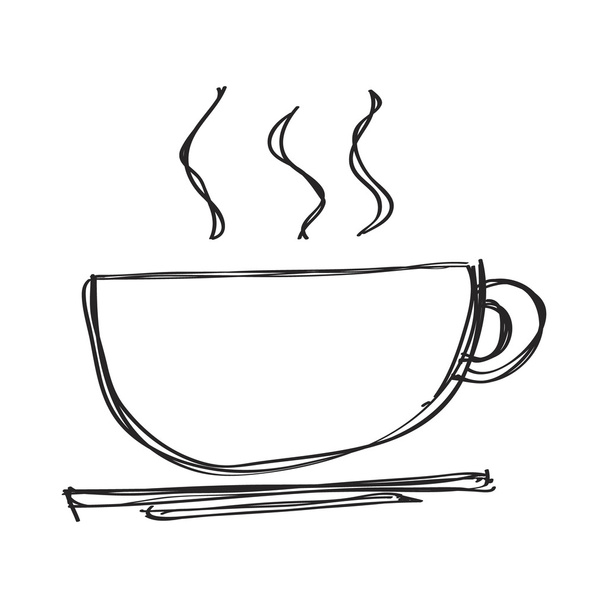 jednoduchý doodle šálek kávy - Vektor, obrázek