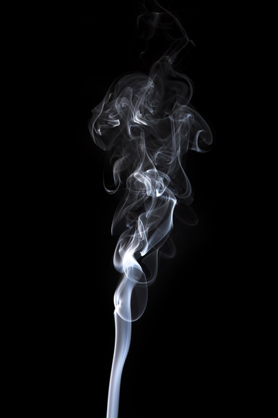 gray smoke on a black background. - Zdjęcie, obraz