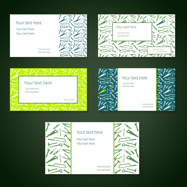 Set of business cards - Vector, Image