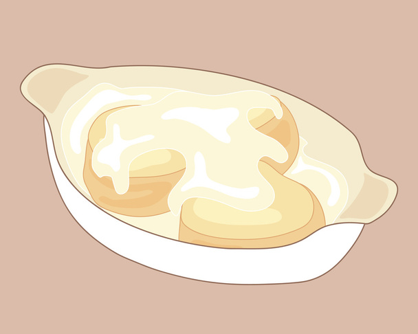 biscuits and gravy - Vector, Image