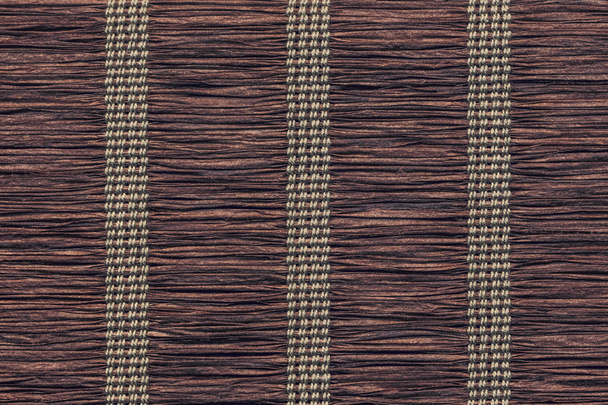 Papier perkament gevlochten placemat verdraagbaarheid bruin geweven Grunge textuur monster - Foto, afbeelding