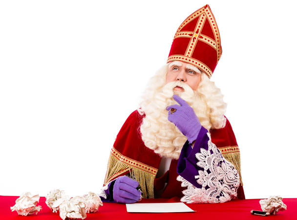 Sinterklaas in Denkerpose - Foto, Bild