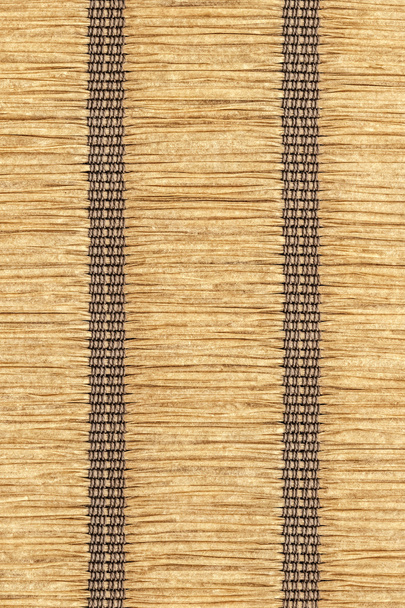 Perkament Mat met elkaar verweven gevouwen oker Grunge textuur - Foto, afbeelding
