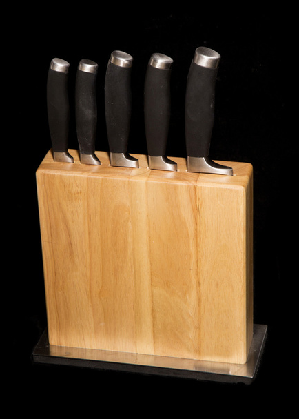 set of knives in a block  - Photo, Image