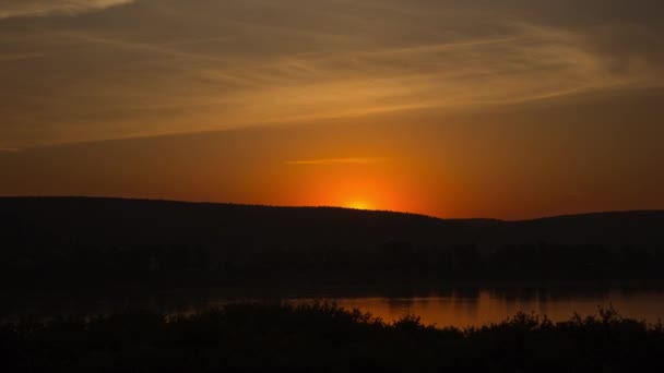 Dawn at the river. Timelapse - Felvétel, videó