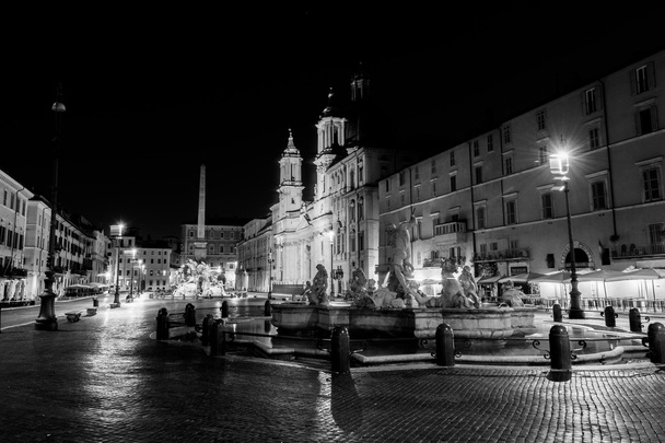 Nachtsicht, piazza navona, rom. Italien - Foto, Bild