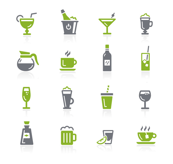 Drinks Icons -- Natura Series - Vettoriali, immagini