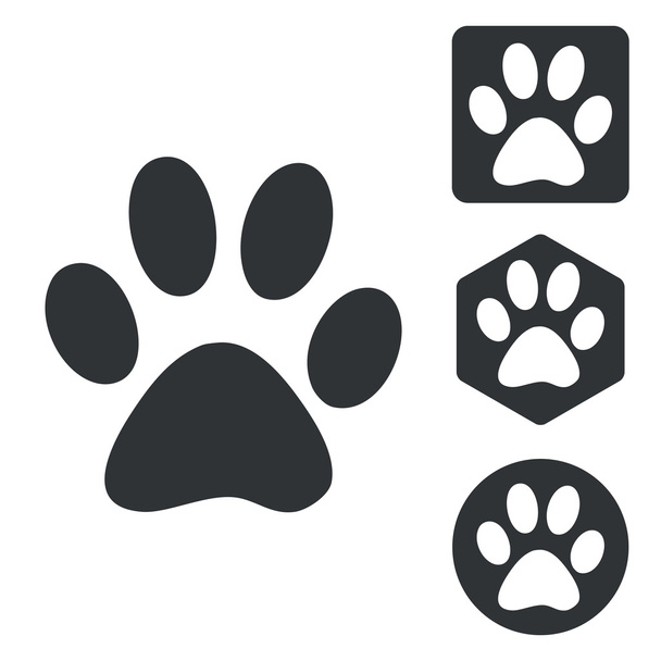 Animal icon set, monochrome - Vector, Image