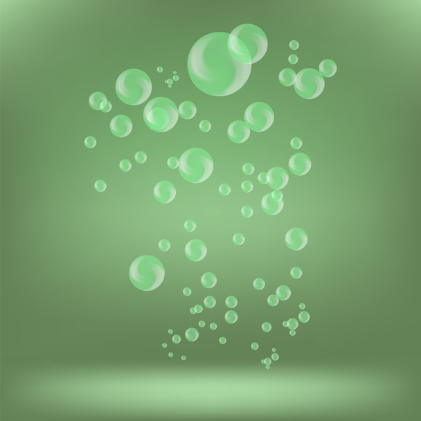 Burbujas verdes
 - Vector, Imagen