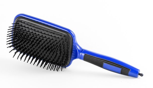 Blu pettinare i capelli su uno sfondo bianco
 - Foto, immagini