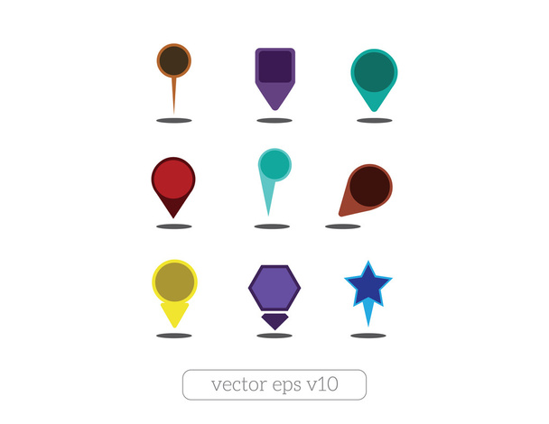 map pins - Vector, Image