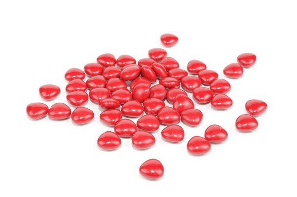 Red Pills Isolated on White Background - Фото, изображение