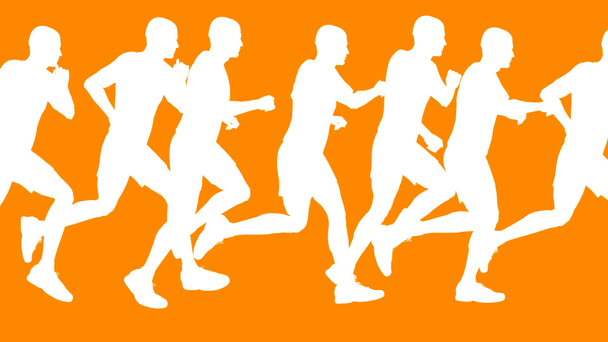 Hombres corriendo animación vectorial
 - Imágenes, Vídeo
