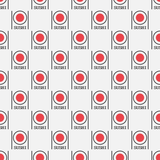 nahtloses Muster aus Sushi - Vektor, Bild