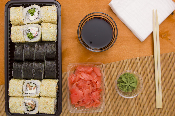Set of sushi and rolls - Foto, immagini