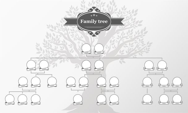 drzewo genealogiczne Twojej rodziny. - Wektor, obraz