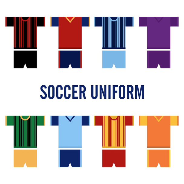 サッカーのユニフォームのロゴのテンプレート - ベクター画像