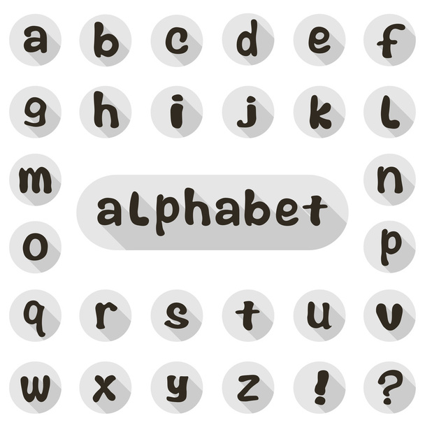 Készlet ikonok vektoros a betűkkel, angol ábécé - Vektor, kép
