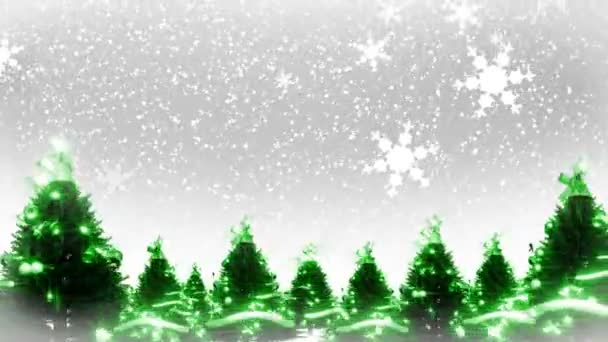 Vánoční stromky a sníh (Hd smyčka) - Záběry, video
