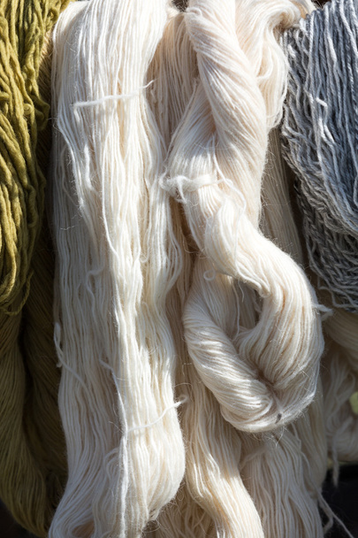 Primer plano de lana de hacha
 - Foto, Imagen