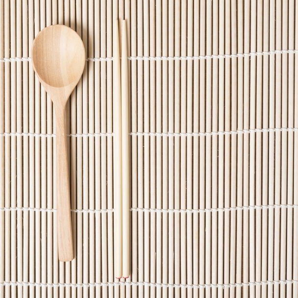wood spoon and chopstick - Foto, immagini
