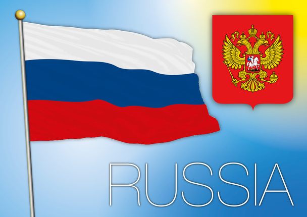 Bandeira Rússia
 - Vetor, Imagem