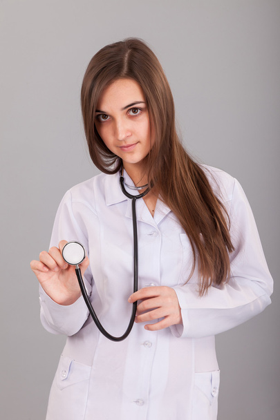 Nurse Holding Stethoscope - Foto, Imagem
