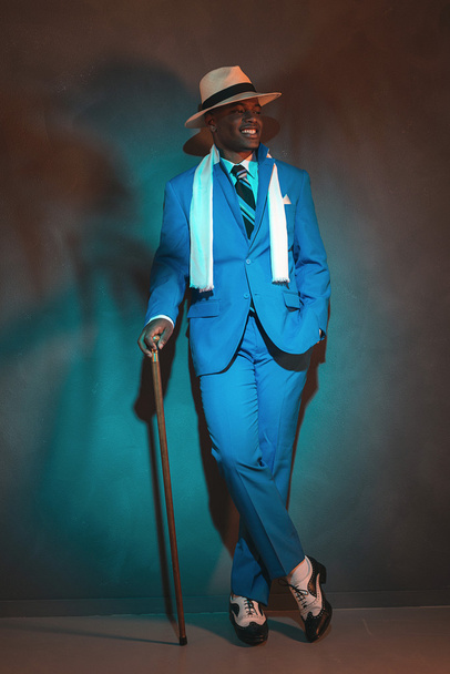 Afro-Amerikan züppe adam - Fotoğraf, Görsel