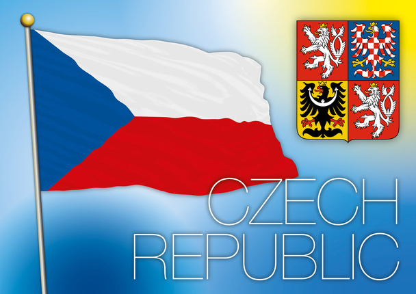 Flaga Republiki Czeskiej - Wektor, obraz