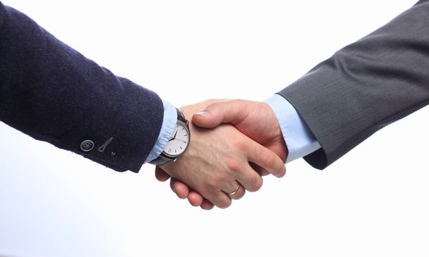 Una stretta di mano d'affari. Due uomini d'affari che si stringono la mano in ufficio
 - Foto, immagini