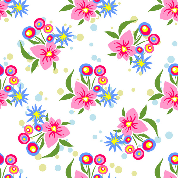 floral light seamless pattern - Vector, Imagen