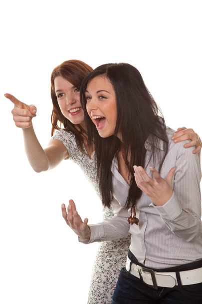 Two young women burst into laughter - Foto, immagini