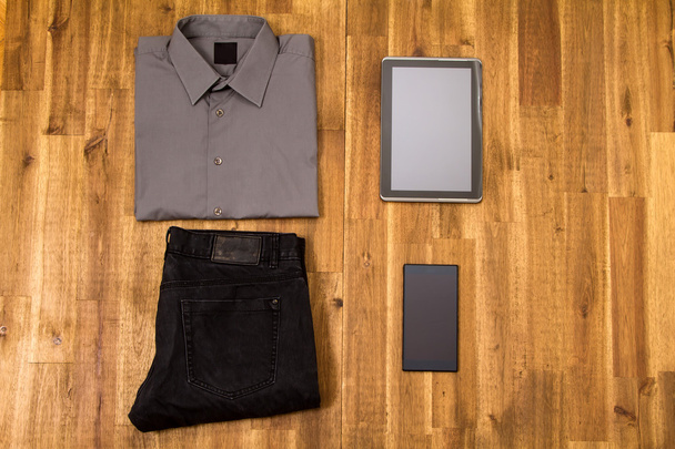 Informal outfit and electronics	 - Photo, Image