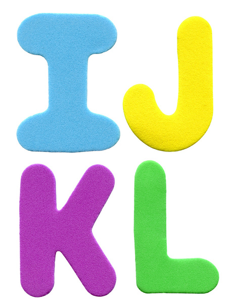 Colorful foam letters - 写真・画像