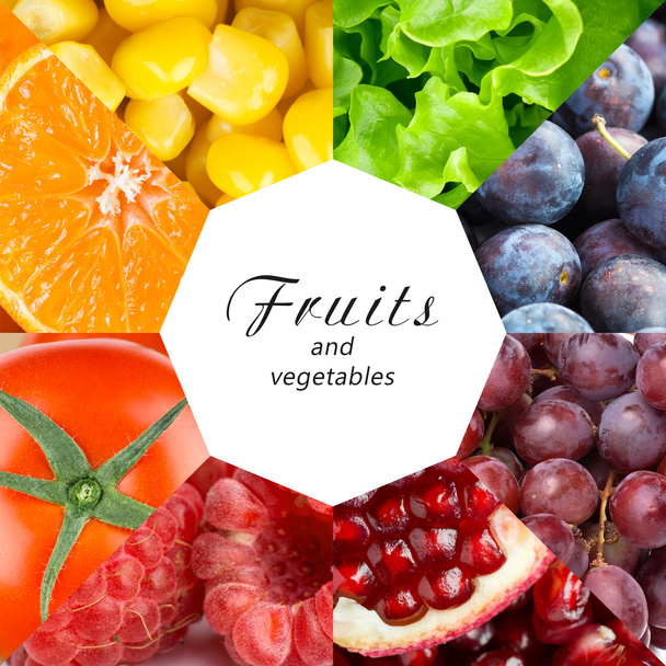 Fresh fruits and vegetables - Фото, зображення