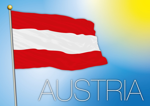 Vlajka Rakousko - Vektor, obrázek