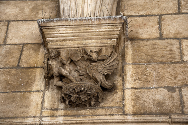 architektonisches detail in der ummauerten stadt dubrovnic in kroatien europa - Foto, Bild