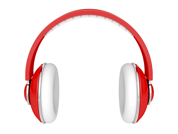 piros fejhallgató - Fotó, kép