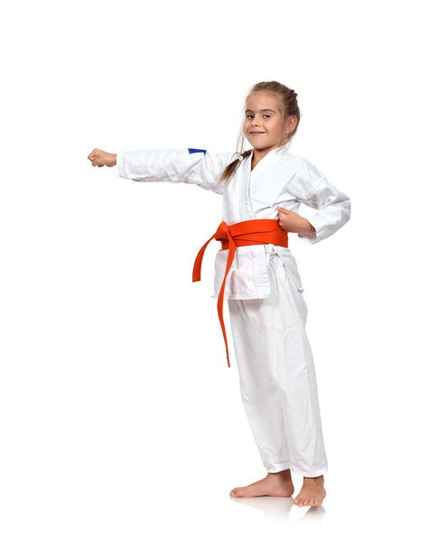 karate girl training - Fotoğraf, Görsel